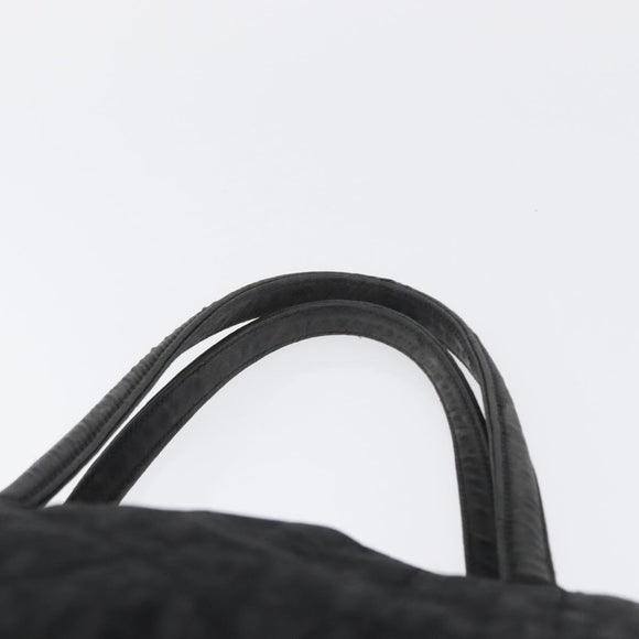 Christian Dior Hand Bag Nylon Black Silver Auth bs33989