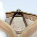 Christian Dior Honeycomb Canvas Pouch PVC Leather Beige Auth bs33990-15