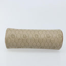 Christian Dior Honeycomb Canvas Pouch PVC Leather Beige Auth bs33990-7