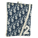 Christian Dior Trotter Canvas Pouch Umhängetasche Navy Auth bs33991-1