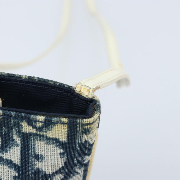 Christian Dior Trotter Canvas Pouch Umhängetasche Navy Auth bs33991