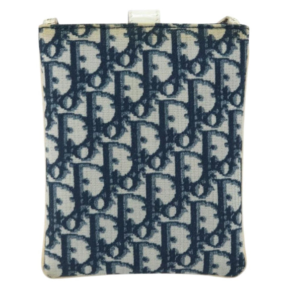 Christian Dior Trotter Canvas Pouch Umhängetasche Navy Auth bs33991