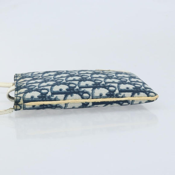 Christian Dior Trotter Canvas Pouch Umhängetasche Navy Auth bs33991