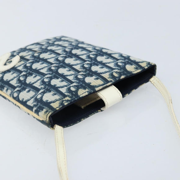 Christian Dior Trotter Canvas Pouch Umhängetasche Navy Auth bs33991