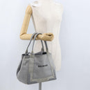 BALENCIAGA Tote Bag Canvas Leather Gray Silver 339933 Auth bs33993-23