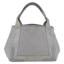 BALENCIAGA Tote Bag Canvas Leather Gray Silver 339933 Auth bs33993-2