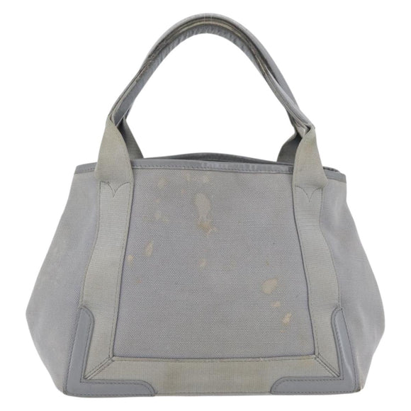 BALENCIAGA Tote Bag Canvas Leather Gray Silver 339933 Auth bs33993