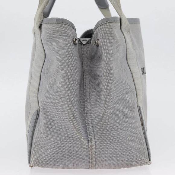 BALENCIAGA Tote Bag Canvas Leather Gray Silver 339933 Auth bs33993