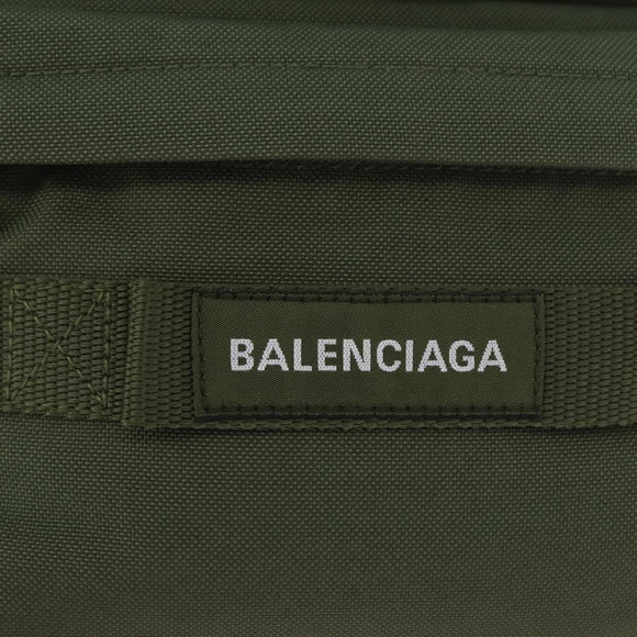 BALENCIAGA Body Bag Canvas Khaki 644035 Auth bs33995