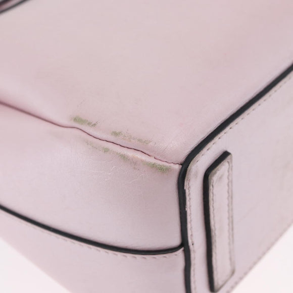 LOEWE Schultertasche Leder Rosa Silber Auth bs33996