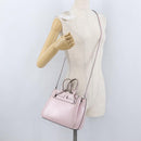 LOEWE Schultertasche Leder Rosa Silber Auth bs33996-23