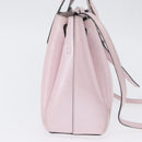 LOEWE Schultertasche Leder Rosa Silber Auth bs33996-4