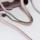 LOEWE Schultertasche Leder Rosa Silber Auth bs33996-7