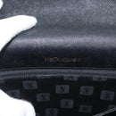 SAINT LAURENT Shoulder Bag Leather Black Gold Auth bs33997-16