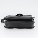 SAINT LAURENT Shoulder Bag Leather Black Gold Auth bs33997-9