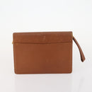 SAINT LAURENT Clutch Bag Leather 2 Set Brown CC Auth bs34000-3