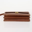 SAINT LAURENT Clutch Bag Leather 2 Set Brown CC Auth bs34000-7