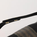 FENDI Pecan Canvas Zucchino Canvas Hand Bag 3 Set Black Brown Auth bs34001-13