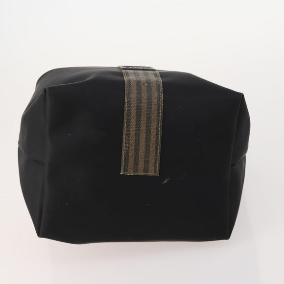 FENDI Pecan Canvas Zucchino Canvas Hand Bag 3 Set Black Brown Auth bs34001