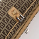 FENDI Pecan Canvas Zucchino Canvas Hand Bag 3 Set Black Brown Auth bs34001-6