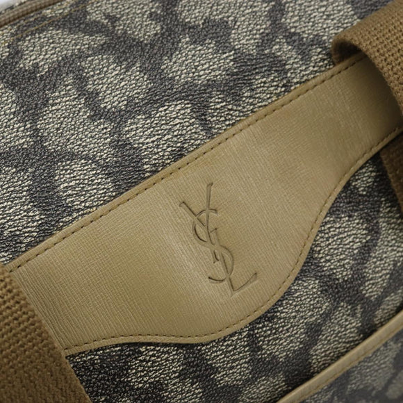 SAINT LAURENT Tote Bag PVC Canvas Gray Auth bs34002
