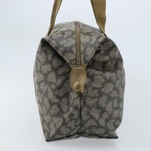 SAINT LAURENT Tote Bag PVC Canvas Gray Auth bs34002