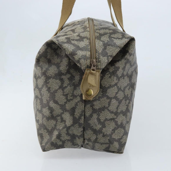 SAINT LAURENT Tote Bag PVC Canvas Gray Auth bs34002