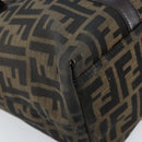 FENDI Zucca Canvas Tote Bag Black Brown Auth bs34003-15