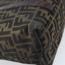FENDI Zucca Canvas Tote Bag Black Brown Auth bs34003-17