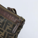 FENDI Zucca Canvas Tote Bag Black Brown Auth bs34003-9