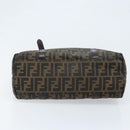 FENDI Zucca Canvas Tote Bag Black Brown Auth bs34003-5