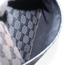 GUCCI GG Canvas Shoulder Bag Black Silver 122793 Auth bs34005-22