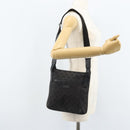 GUCCI GG Canvas Shoulder Bag Black Silver 122793 Auth bs34005-24