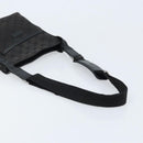 GUCCI GG Canvas Shoulder Bag Black Silver 122793 Auth bs34005-7