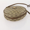 GUCCI GG Supreme Shoulder Bag Leather 2 Set Brown Auth bs34006-14