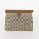 GUCCI GG Supreme Shoulder Bag Leather 2 Set Brown Auth bs34006-2