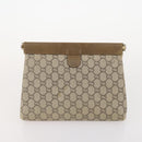 GUCCI GG Supreme Shoulder Bag Leather 2 Set Brown Auth bs34006-3