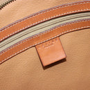 CELINE Macadam Canvas Tote Bag PVC Leather Brown Gold Auth bs34007-18