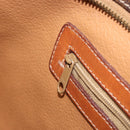 CELINE Macadam Canvas Tote Bag PVC Leather Brown Gold Auth bs34007-21