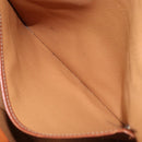 CELINE Macadam Canvas Tote Bag PVC Leather Brown Gold Auth bs34007-23