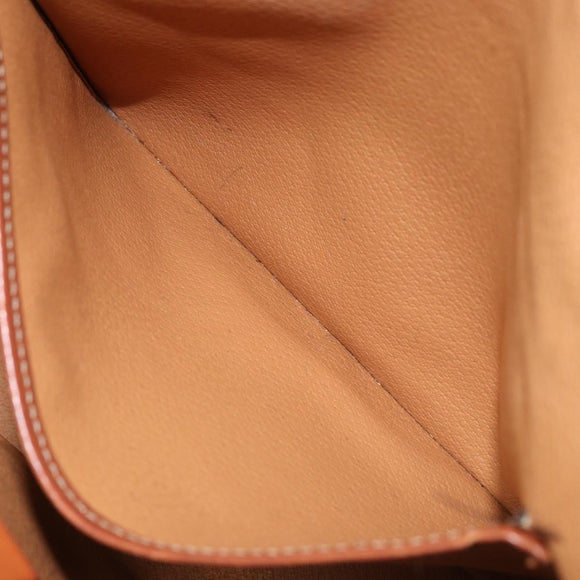 CELINE Macadam Canvas Tote Bag PVC Leather Brown Gold Auth bs34007