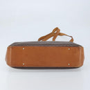 CELINE Macadam Canvas Tote Bag PVC Leather Brown Gold Auth bs34007-5