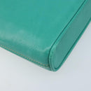 CELINE Shoulder Bag Leather Gold Emerald Green Auth bs34009-16