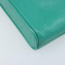 CELINE Shoulder Bag Leather Gold Emerald Green Auth bs34009-17