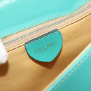CELINE Shoulder Bag Leather Gold Emerald Green Auth bs34009-19