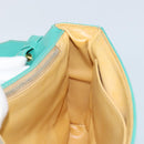CELINE Shoulder Bag Leather Gold Emerald Green Auth bs34009-20