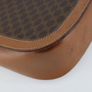 CELINE Macadam Canvas Shoulder Bag PVC Leather Brown Gold Auth bs34010-16