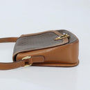 CELINE Macadam Canvas Shoulder Bag PVC Leather Brown Gold Auth bs34010-4