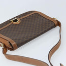 CELINE Macadam Canvas Shoulder Bag PVC Leather Brown Gold Auth bs34010-6