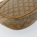 CELINE Macadam Canvas Shoulder Bag PVC Beige gold Auth bs34011-16